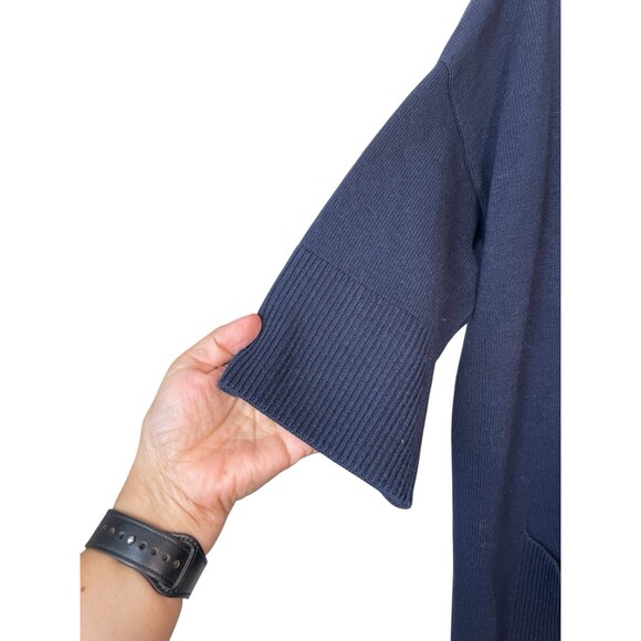 J. Jill Button Front Cardigan Women’s XL petite Blue Cotton Sweater Half Sleeve - Picture 5 of 9